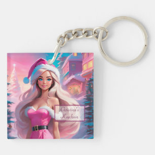 Belle fille de Noël rose 01