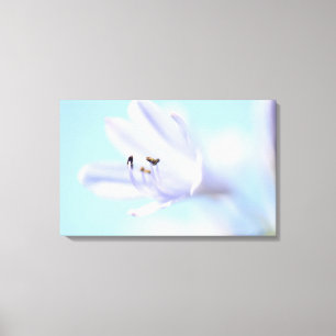 Belle Fleur Bleue Douce Impression sur Toile Tendu