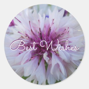 Belle fleur. Sticker rond classique