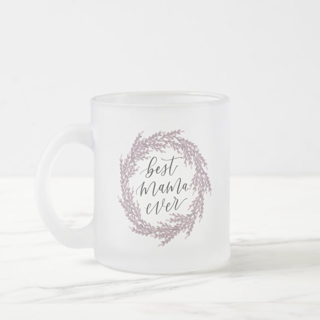 Belle florale Custom Meilleure maman Jamais Mug (Gauche)