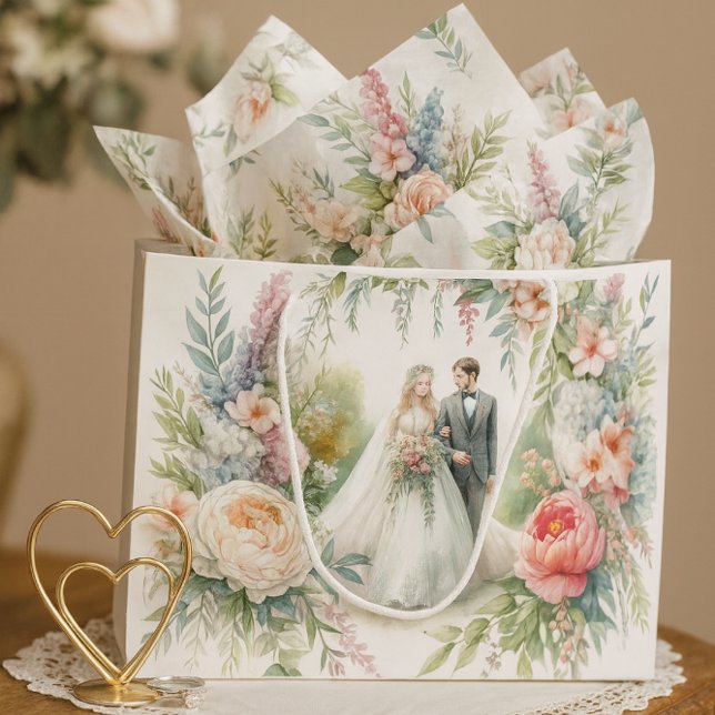 Belle Florale Mariage avec Sac cadeau de mariée Gr (Créateur téléchargé)