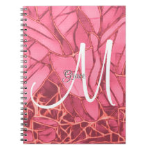 Belle Flore Magenta Au Carnet Monogramme
