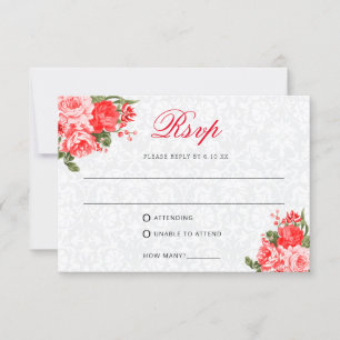 Belle Flore rouge - RSVP / Choix de repas