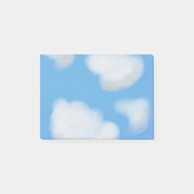 Belle Fluffy White Cloud Post-It Notes (Devant)