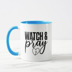Belle Foi Bleue Inspiré Montre et Pray Mug