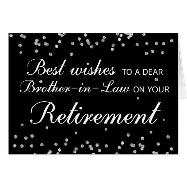 Belle-frère, Félicitations à la retraite Noire (Devant horizontal)