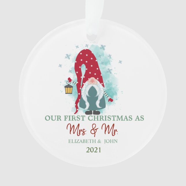 Belle Gnome Snowflakes Notre Premier Noël (devant)