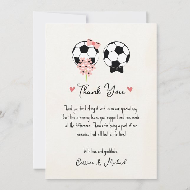 Belle Golf Mariage à thème Carte de remerciements  (Dos)