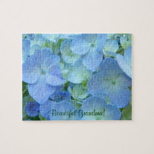 Belle grand-mère ! puzzles Fleurs d'hortensia bleu