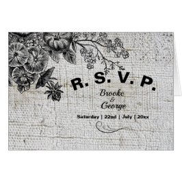 Belle Gris & Noir Fleurs Artistiques RSVP