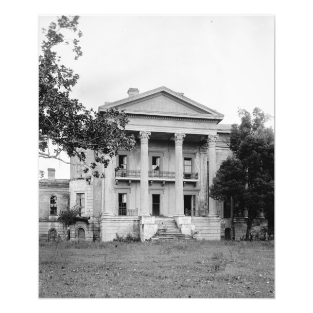 Belle Grove Plantation Louisiana Foto Print (Vorne)