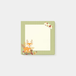 Belle heure d'automne Deer 3" x 3" Post-it® Notes