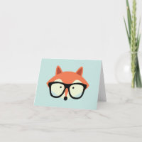 Belle Hipster Red Fox Foled Merci Notes