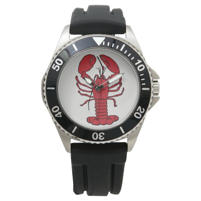 Belle Homard Montre de plage nautique (devant)