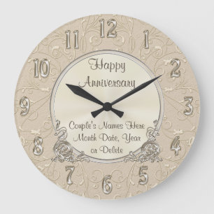 Belle horloge de l'anniversaire PERSONNALISÉ