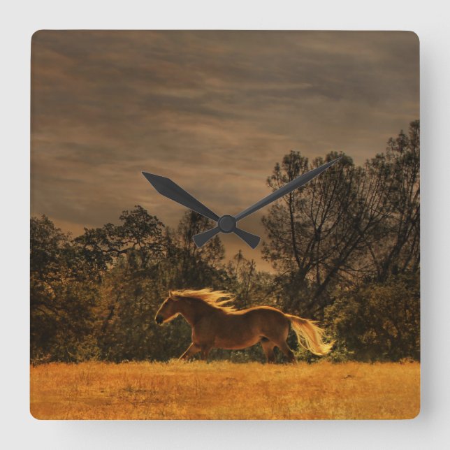 Belle Horloge murale de l'amant du cheval (Recto)