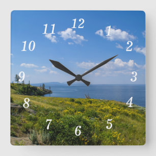 Belle horloge murale du lac Yellowstone