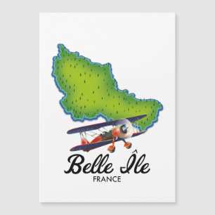 Belle Île französisches Reiseplakat Magnetkarte