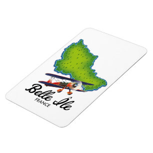 Belle Île French Reiseposter Magnet