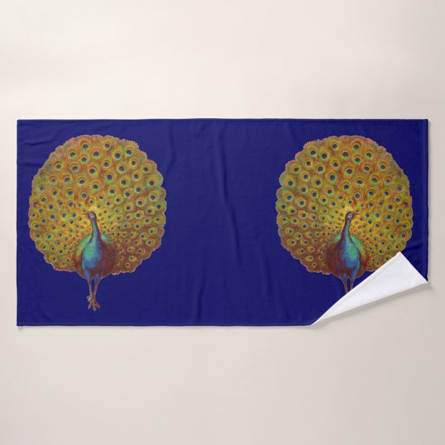 belle impression de paon victorien (Serviette de bain)