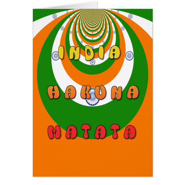 Belle Inde couleurs drapeau national Hakuna Matata (Devant)