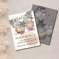 Belle invitation à la douche nuptiale papillon