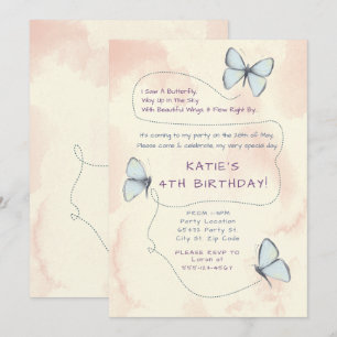 Belle invitation à la fête d'anniversaire de papil