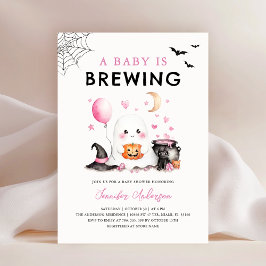 Belle Invitation Baby shower Fantôme Halloween