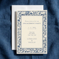 Belle invitation de fête de fiançailles florale de