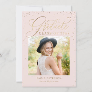 Belle invitation de graduation de couleur ÉDITABLE