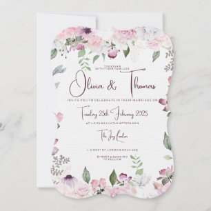 Belle invitation de mariage floral