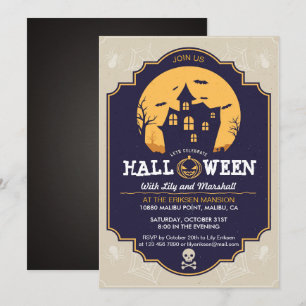 Belle invitation de partie de costume de Halloween