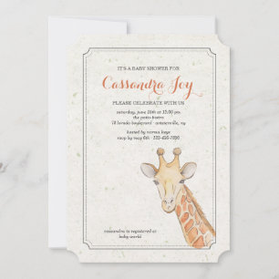 Belle invitation Giraffe