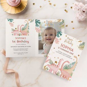 Belle Invitation Pink Dino Plié