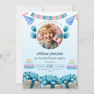 Belle invitation pour l'anniversaire des enfants