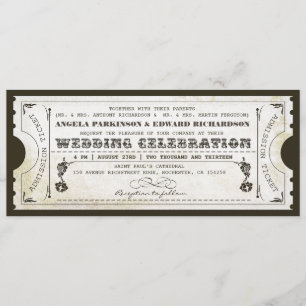 Belle invitation vintage mariage