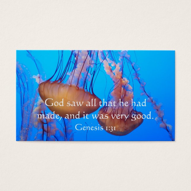 Belle Jellyfish Bible Verse Wallet Card (Devant)