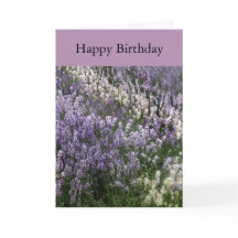 Belle Lavande Bonne Carte d'Anniversaire