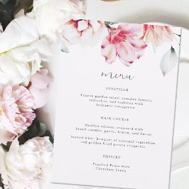 Belle Lavande colorée Mariage floral Menu