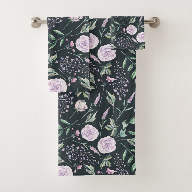 Belle Lavande Noire Modèle Floral (En situation)