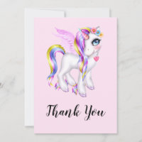 Belle licorne avec Rainbow Mane Merci