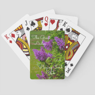 Belle Lilac Florale Personnalisée Cartes de Jeu