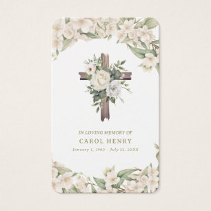 Belle Lily catholique Hail Mary Prayer Card