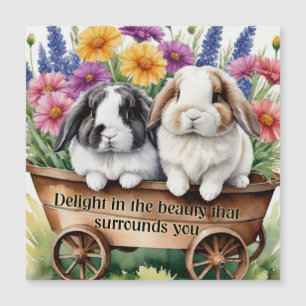 Belle Lop Lapin Lapin Jolie carte magnétique