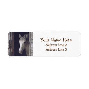 Belle Mare Gray Horse Retour Adresse Étiquettes