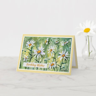 Belle Marguerite Carte de voeux d'anniversaire