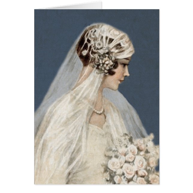Belle Mariée Vintage, Bleu Antique (Devant)