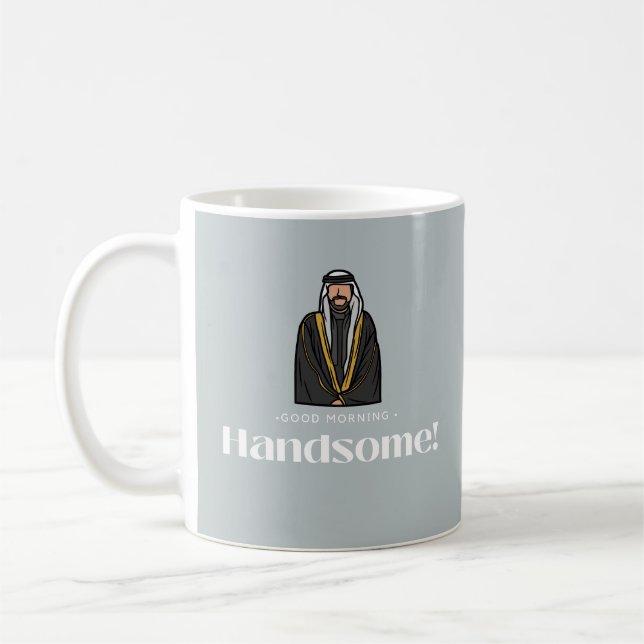 Belle Matinée Belle Mug De Café Homme Arabe (Gauche)