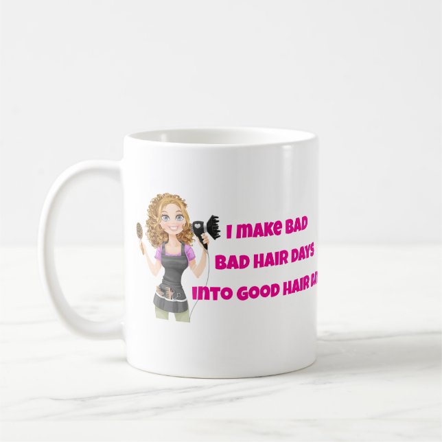 Belle Mauvaise Journées De Cheveux En Bonne Mug De (Gauche)