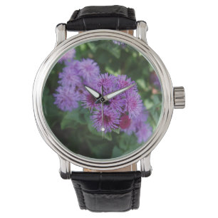 Belle montre à poignet aux fleurs